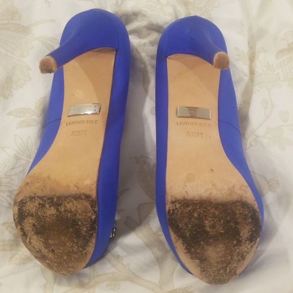 Badgley Mischka Blue Satin Heels size 5.5 - Picture 5 of 5
